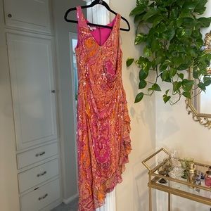 Vintage Kay Unger 90s Beaded Dress